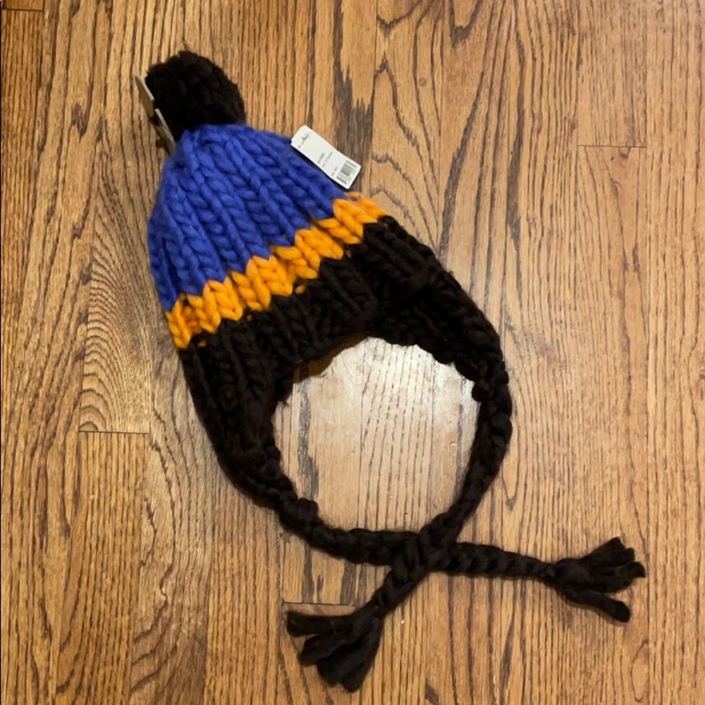 FUR HEADWEAR by turtle Fur knit hat with pom
